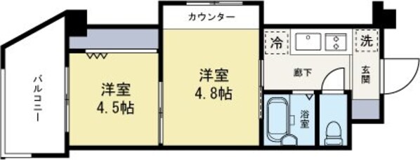 博多駅 徒歩12分 10階の物件間取画像